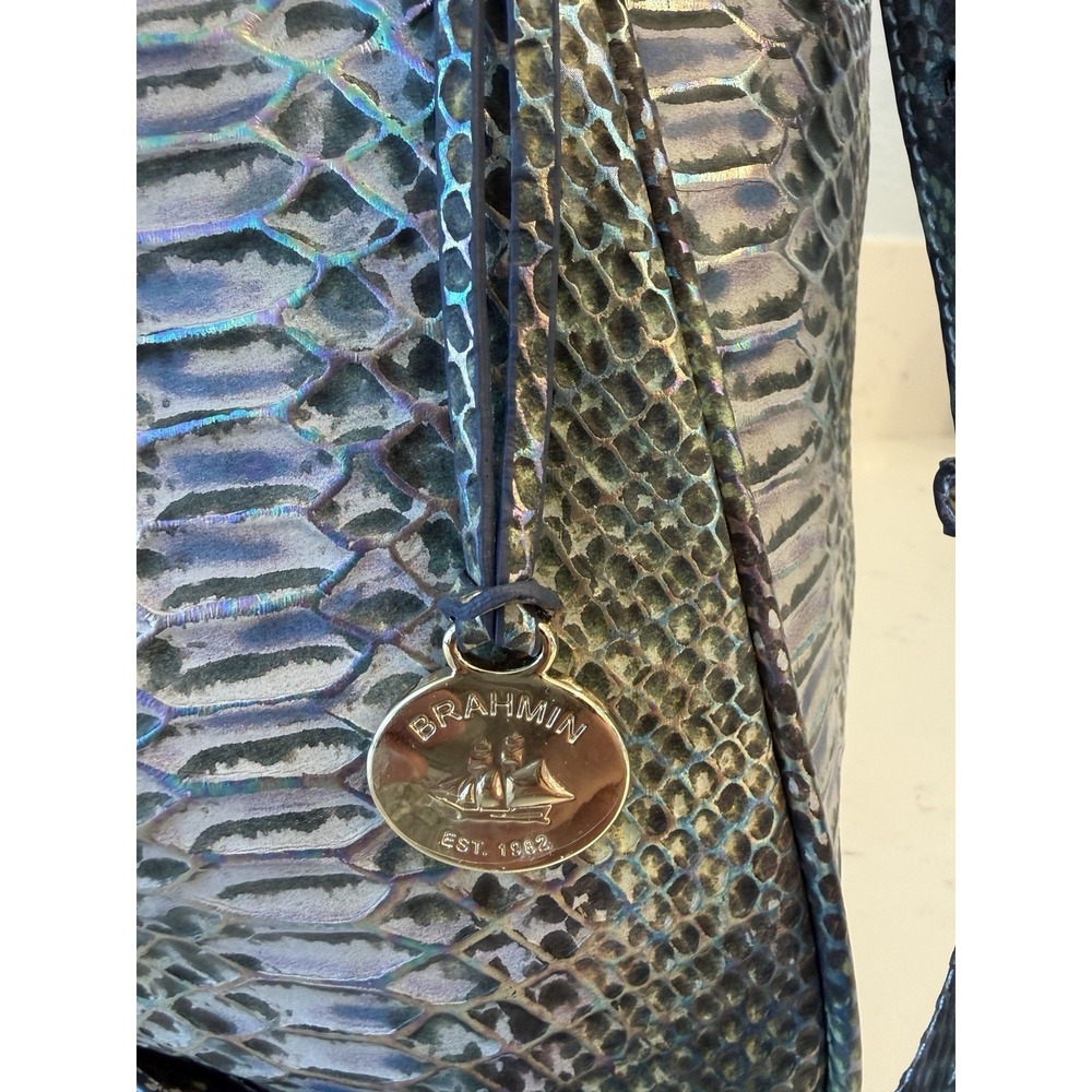 RARE New Brahmin Ruby MOONSTONE SEVILLE Satchel Shoulder Bag PURSE $395 NWTS - Picture 10 of 17